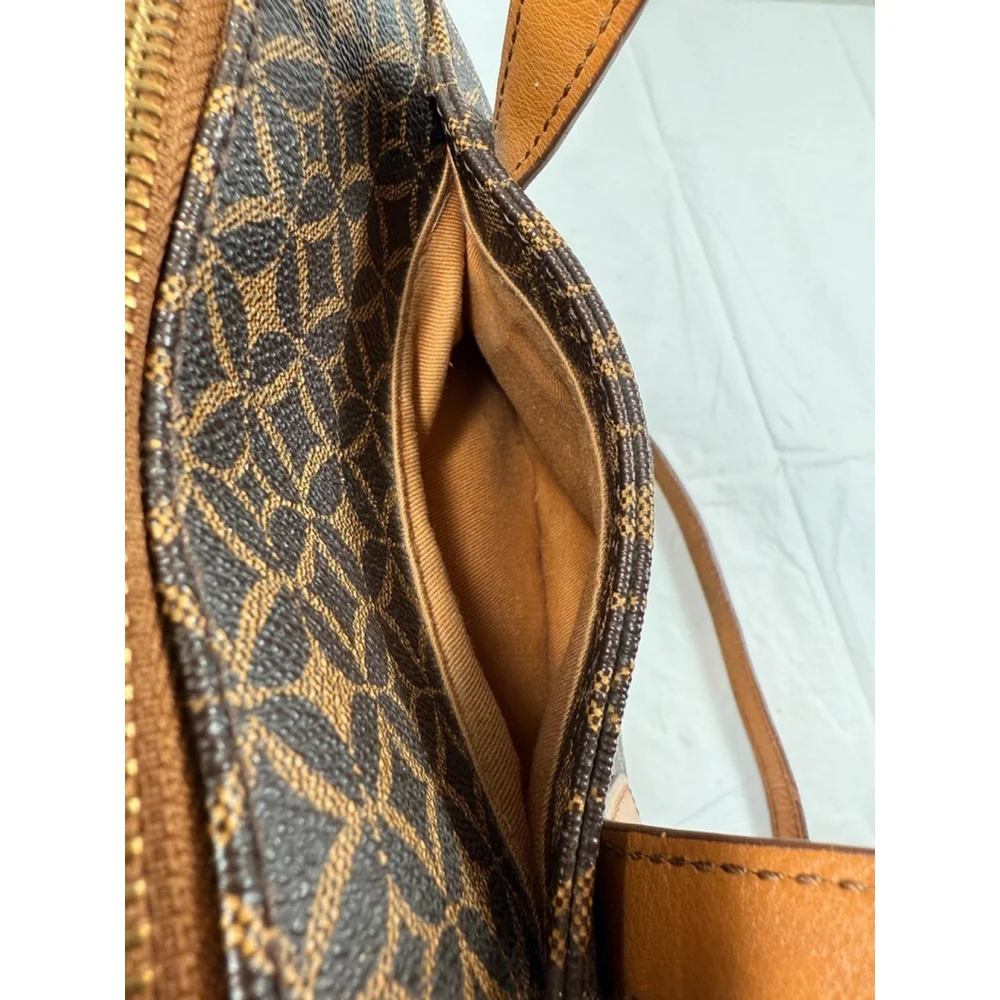 FOSSIL SYDNEY Multi Brown PVC Coated Canvas Satchel Medium